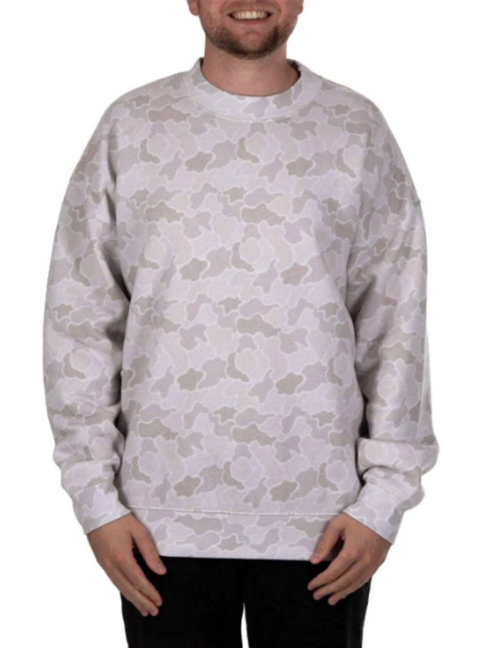 State of Mine Duck Men's Blind Gray Camo Crewneck Fleece Sweatshirt – XL